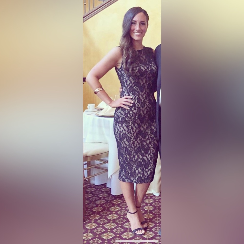 Hot Miami Styles Black Sleeveless V-Neck Sheath Dress